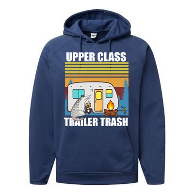 Upper Class Trailer trash Performance Fleece Hoodie