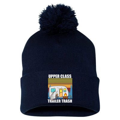 Upper Class Trailer trash Pom Pom 12in Knit Beanie