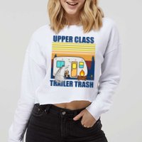 Upper Class Trailer trash Cropped Pullover Crew