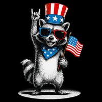 USA Patriotic Raccoon Women Funny 4th Of July Impact Tech Backpack