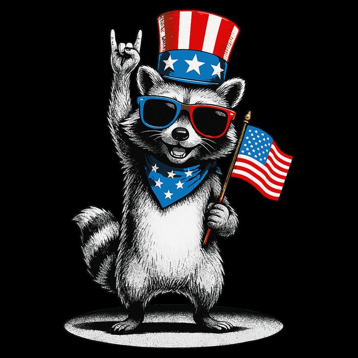 USA Patriotic Raccoon Women Funny 4th Of July Impact Tech Backpack