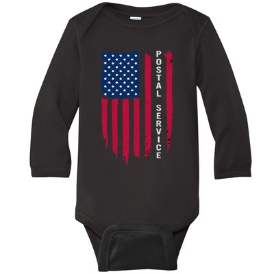 Us Postal Service Memorial Day Proud Postal Worker Baby Long Sleeve Bodysuit