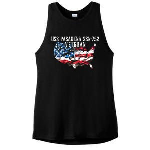 Uss Pasadena Ssn793 Attack Submarine Veteran Us Flag Premium Ladies PosiCharge Tri-Blend Wicking Tank