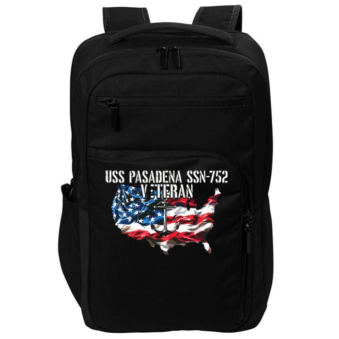 Uss Pasadena Ssn793 Attack Submarine Veteran Us Flag Premium Impact Tech Backpack