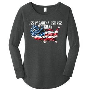 Uss Pasadena Ssn793 Attack Submarine Veteran Us Flag Premium Women's Perfect Tri Tunic Long Sleeve Shirt