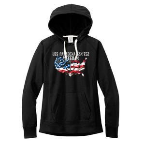 Uss Pasadena Ssn793 Attack Submarine Veteran Us Flag Premium Women's Fleece Hoodie