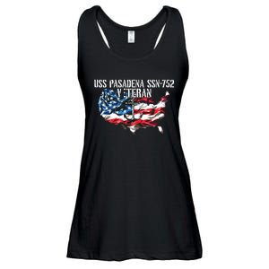 Uss Pasadena Ssn793 Attack Submarine Veteran Us Flag Premium Ladies Essential Flowy Tank