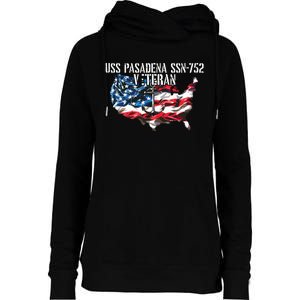 Uss Pasadena Ssn793 Attack Submarine Veteran Us Flag Premium Womens Funnel Neck Pullover Hood