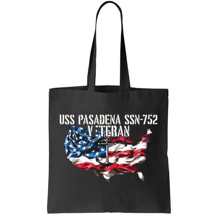 Uss Pasadena Ssn793 Attack Submarine Veteran Us Flag Premium Tote Bag