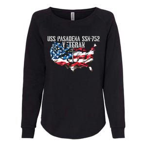 Uss Pasadena Ssn793 Attack Submarine Veteran Us Flag Premium Womens California Wash Sweatshirt