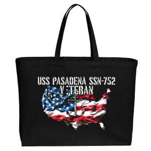 Uss Pasadena Ssn793 Attack Submarine Veteran Us Flag Premium Cotton Canvas Jumbo Tote