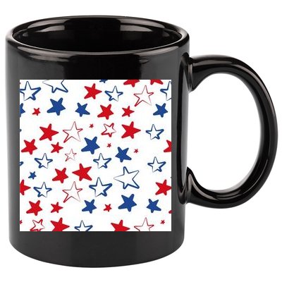 USA Pattern Stars 11oz C Handle Ceramic Mug