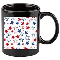 USA Pattern Stars 11oz C Handle Ceramic Mug