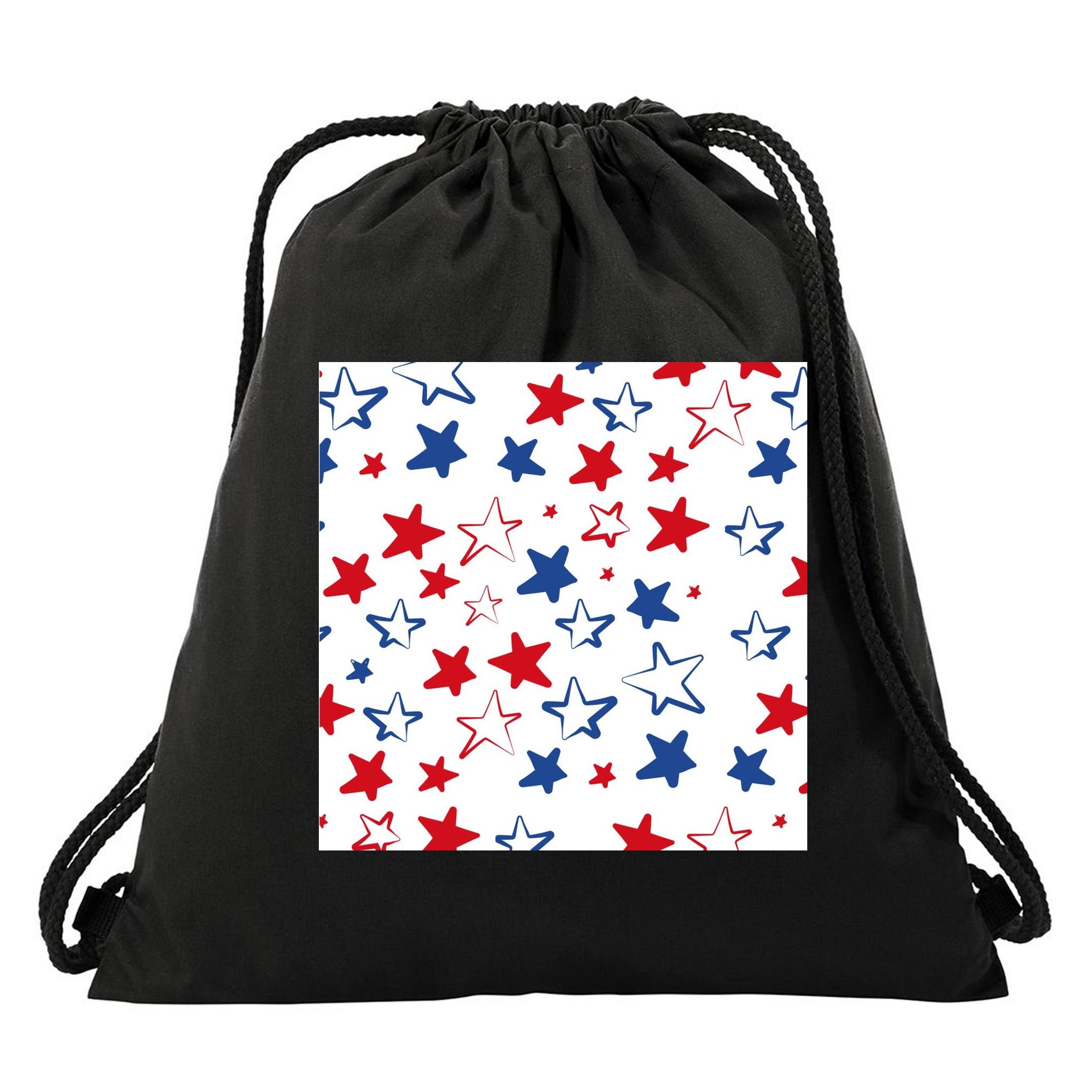 USA Pattern Stars Drawstring Bag