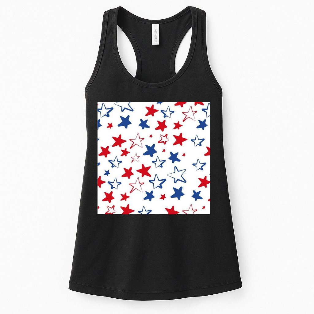 USA Pattern Stars Womens Tank Top