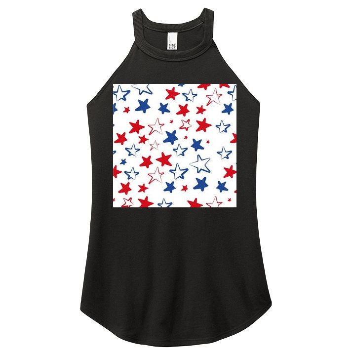 USA Pattern Stars Women's Perfect Tri Rocker Tank
