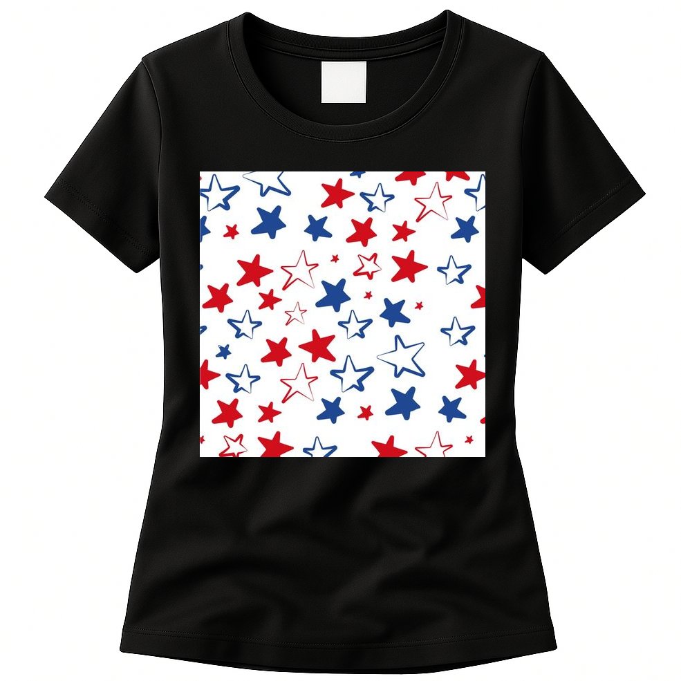USA Pattern Stars Womens T-Shirt
