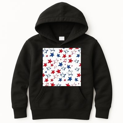 USA Pattern Stars Kids Hoodie