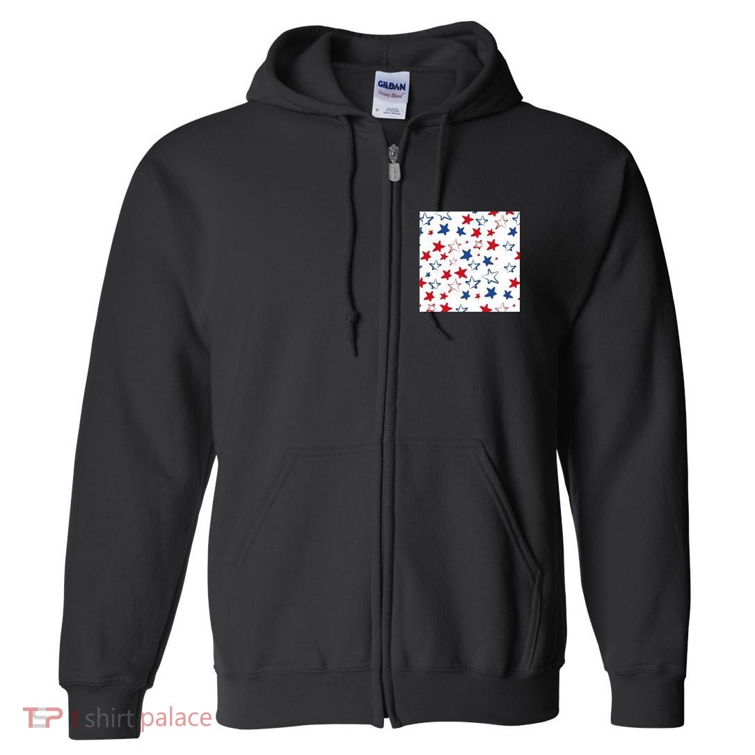 USA Pattern Stars Full Zip Hoodie