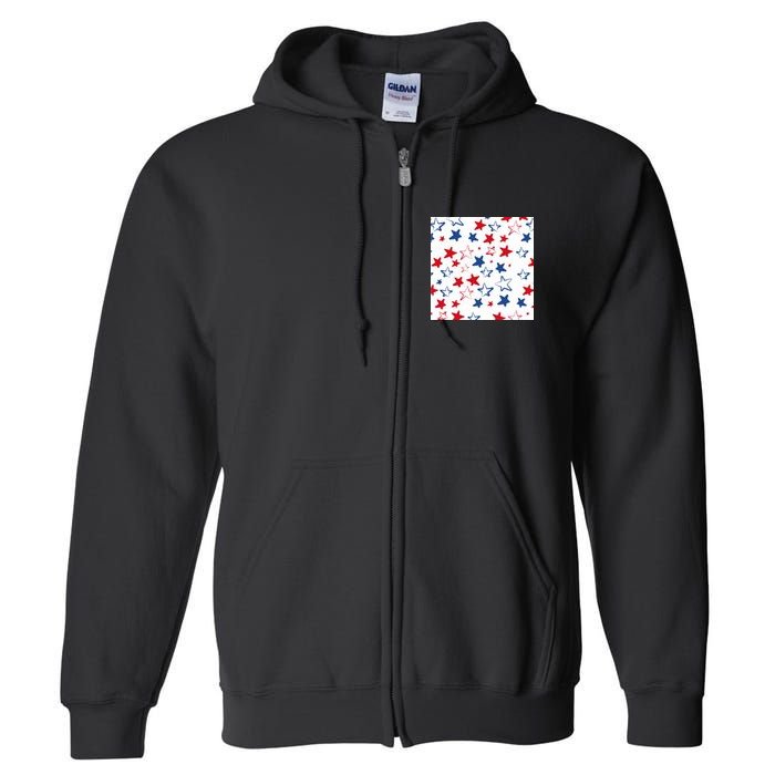 USA Pattern Stars Full Zip Hoodie