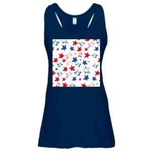 USA Pattern Stars Ladies Essential Flowy Tank