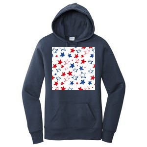 USA Pattern Stars Women's Pullover Hoodie