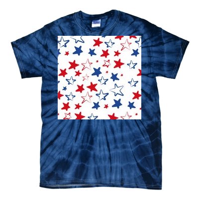 USA Pattern Stars Tie-Dye T-Shirt