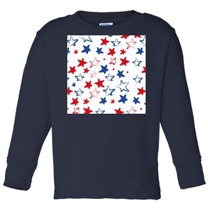 USA Pattern Stars Toddler Long Sleeve Shirt