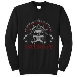 US Patriots Skull Tyranny Rebellion Freedom 2nd Amendment  Sweatshirt