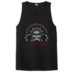 US Patriots Skull Tyranny Rebellion Freedom 2nd Amendment  PosiCharge Competitor Tank