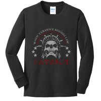 US Patriots Skull Tyranny Rebellion Freedom 2nd Amendment  Kids Long Sleeve Shirt