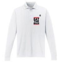 UAW President Shawn Fain Eat The Rich Performance Long Sleeve Polo