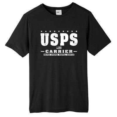 Us Postal Service Carrier Distressed Tall Fusion ChromaSoft Performance T-Shirt