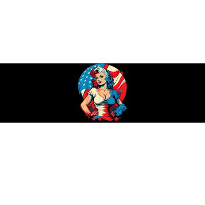 Unleash Patriotic Spirit. Seductive Vintage American Flag Bumper Sticker