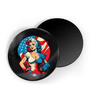 Unleash Patriotic Spirit. Seductive Vintage American Flag Magnet