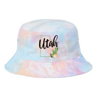 Utah Pride State Map Cactus Vintage Utah Tie Dye Newport Bucket Hat