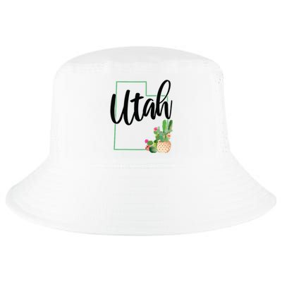 Utah Pride State Map Cactus Vintage Utah Cool Comfort Performance Bucket Hat