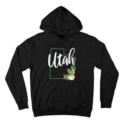 Utah Pride State Map Cactus Hoodie