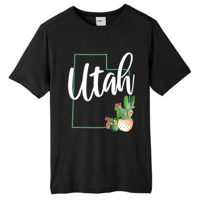 Utah Pride State Map Cactus Tall Fusion ChromaSoft Performance T-Shirt