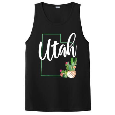 Utah Pride State Map Cactus PosiCharge Competitor Tank