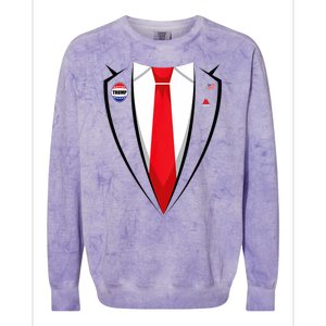 Usa President Trump Suit Colorblast Crewneck Sweatshirt