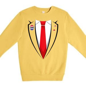 Usa President Trump Suit Premium Crewneck Sweatshirt