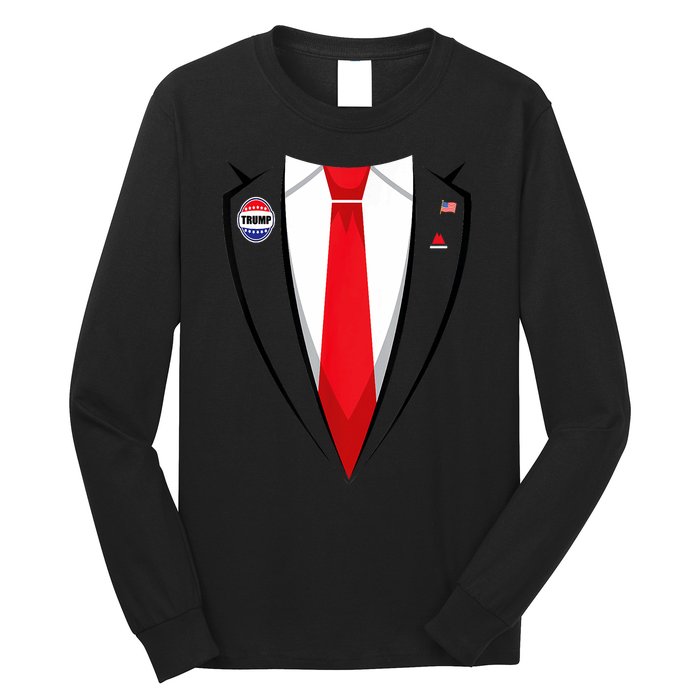 Usa President Trump Suit Long Sleeve Shirt