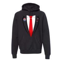 Usa President Trump Suit Premium Hoodie