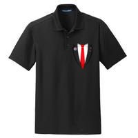 Usa President Trump Suit Dry Zone Grid Polo