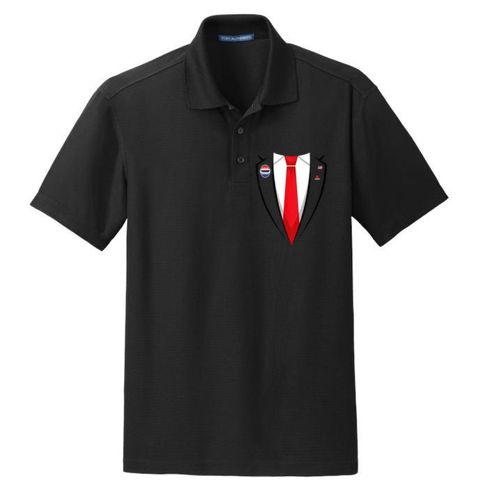 Usa President Trump Suit Dry Zone Grid Polo