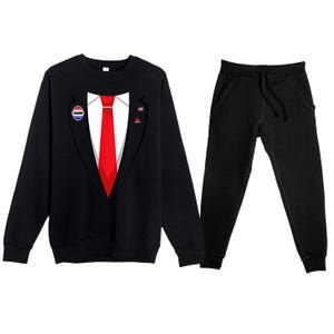 Usa President Trump Suit Premium Crewneck Sweatsuit Set