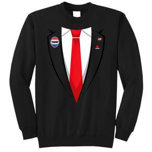 Usa President Trump Suit Tall Sweatshirt