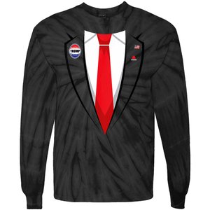 Usa President Trump Suit Tie-Dye Long Sleeve Shirt