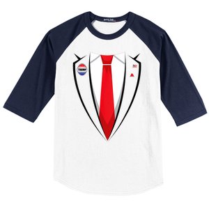 Usa President Trump Suit Baseball Sleeve Shirt